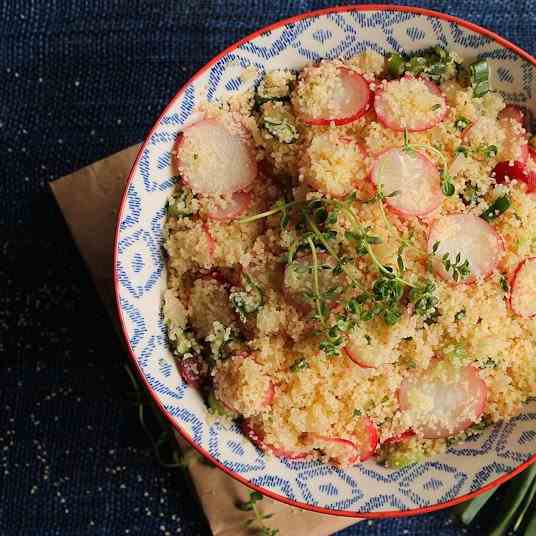 Tabbouleh with radishes, onions & thyme