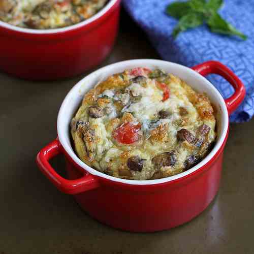 Make-Ahead Baked Eggs with Turkey Sausage