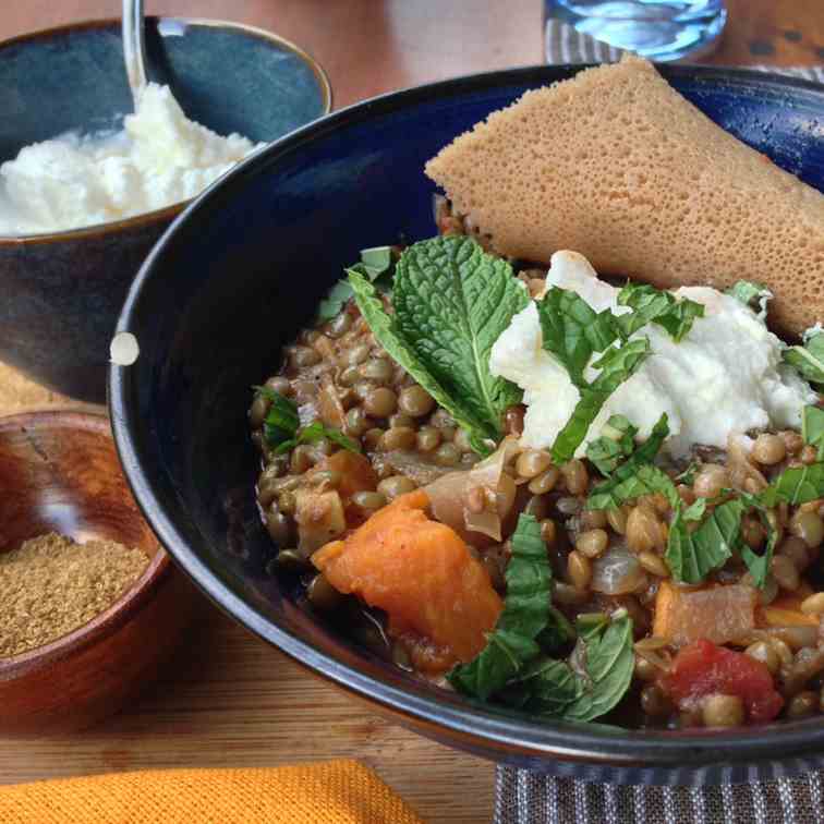 Misr Wot (Ethiopian Spicy Lentil Stew)