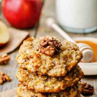 Paleo Chewy Apple - Walnut Cookies