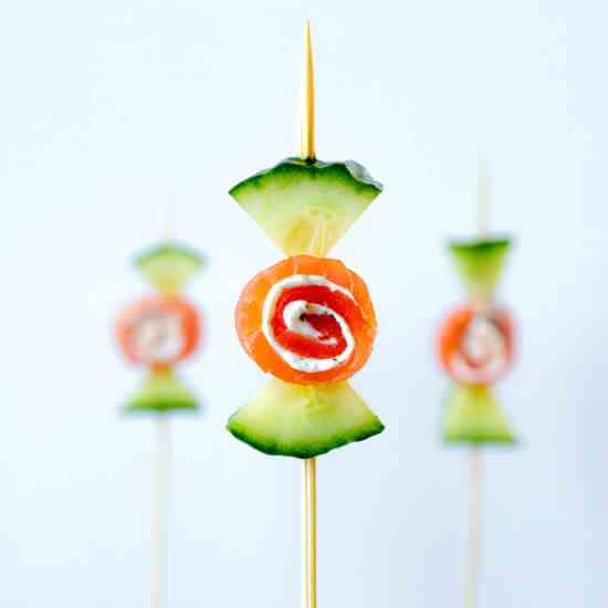 Happy Smoked Salmon Cucumber Candy