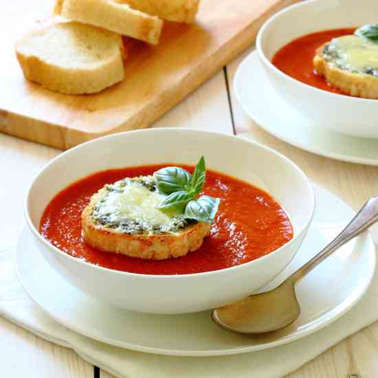 Roasted Red Pepper - Tomato Soup