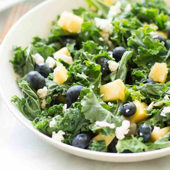 Kale Blueberry Pineapple Salad