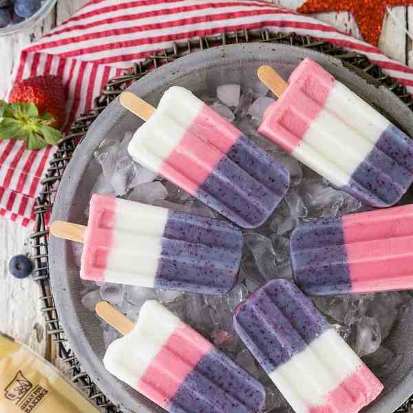 Red White - Blue Smoothie Pops