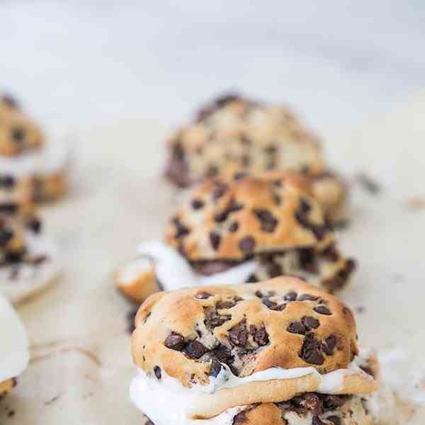 Chocolate Chip Biscuit S'mores