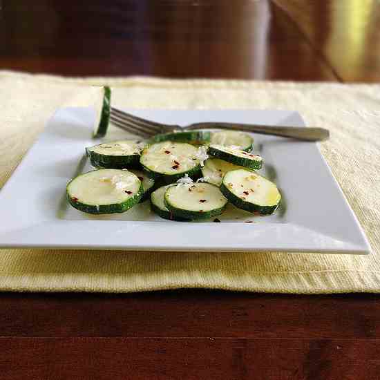 Zucchini Coins with Chili and Parmesan