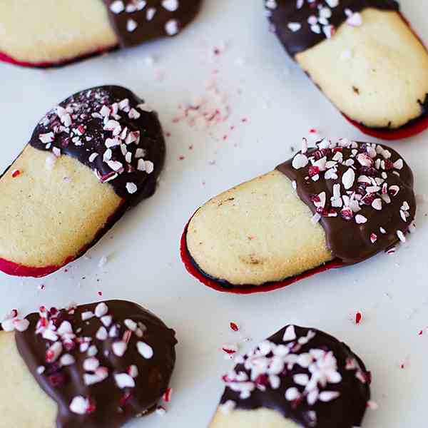 Candy Cane Milano Cookies