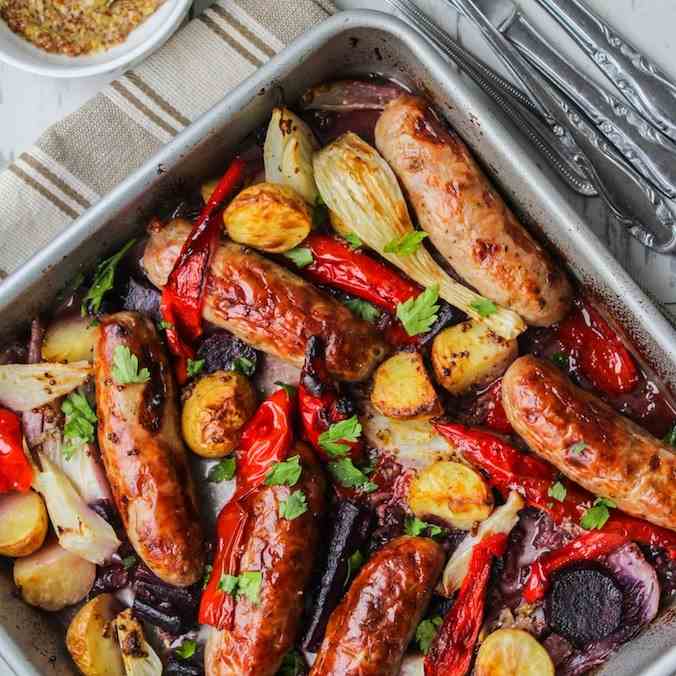 Sausage Fennel and Pepper Roast 