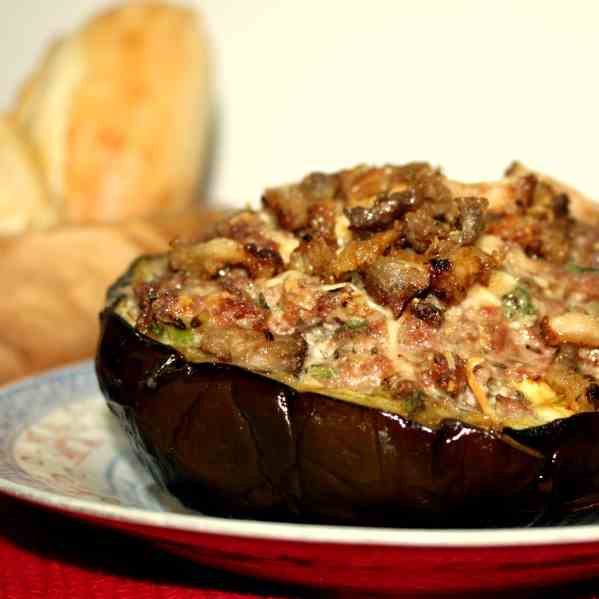 Stuffed Eggplant with topping