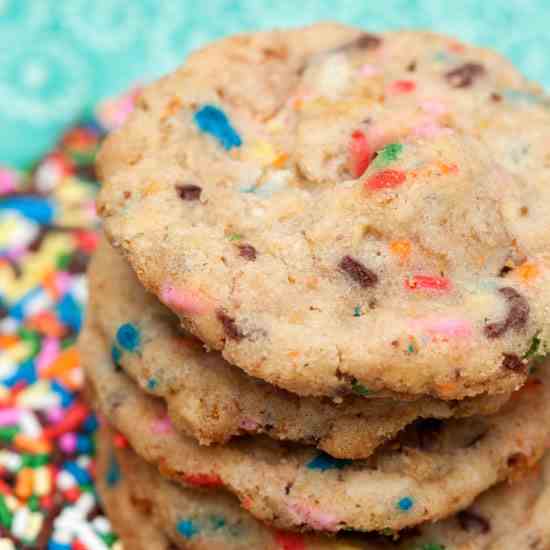 Frosted Flake Funfetti Cookies
