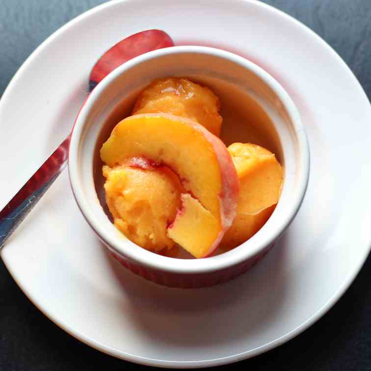 5 Minute Peach Mango Sorbet