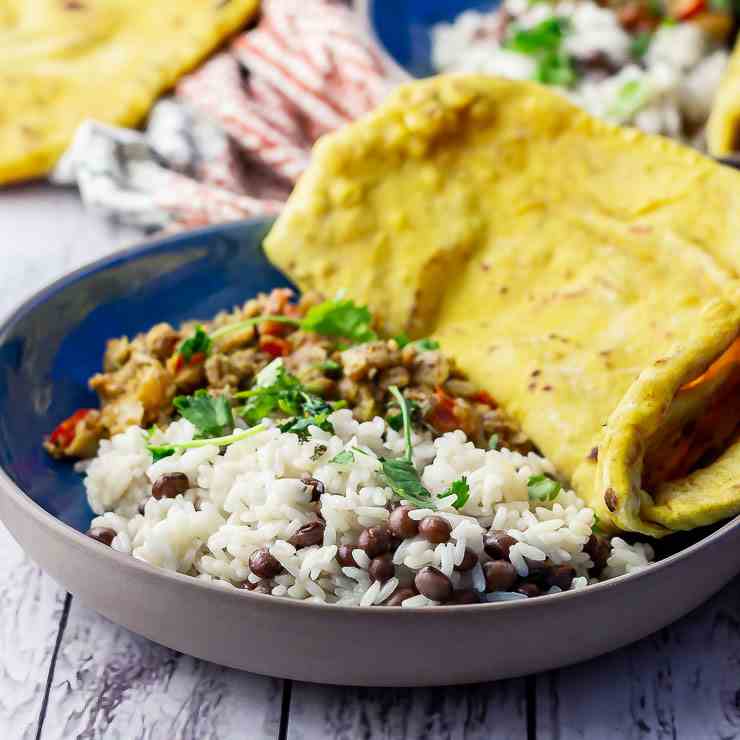 Jamaican Fish Curry With Rice - Peas