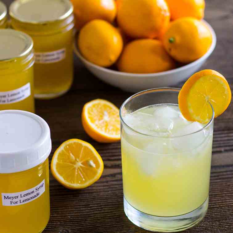 Meyer Lemon Syrup for Lemonade