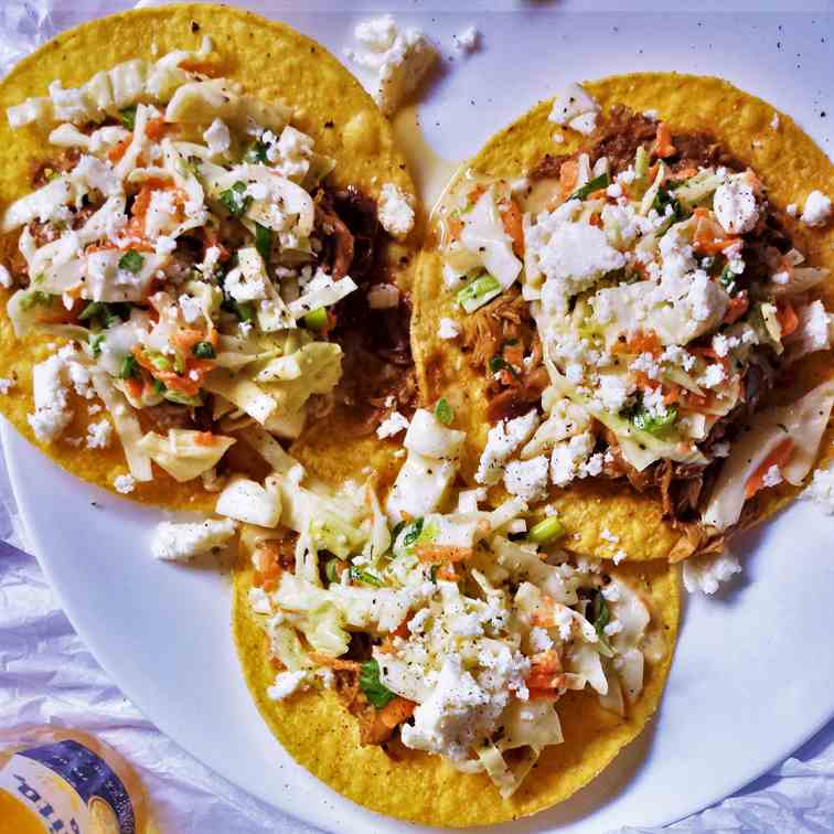 Slow Cooker Chipotle Chicken Tostadas with
