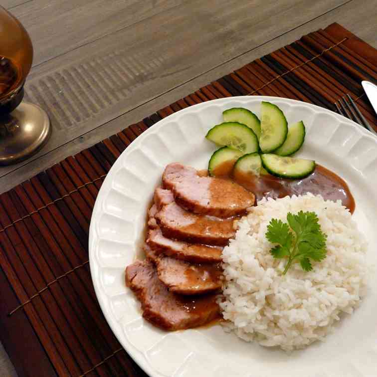 Roasted Red Pork with Rice