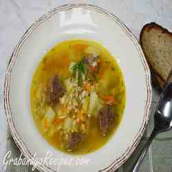 Beef Barley with Pickles Soup Recipe