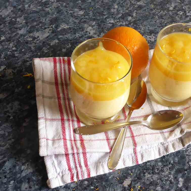 Best orange cream with orange sauce desser