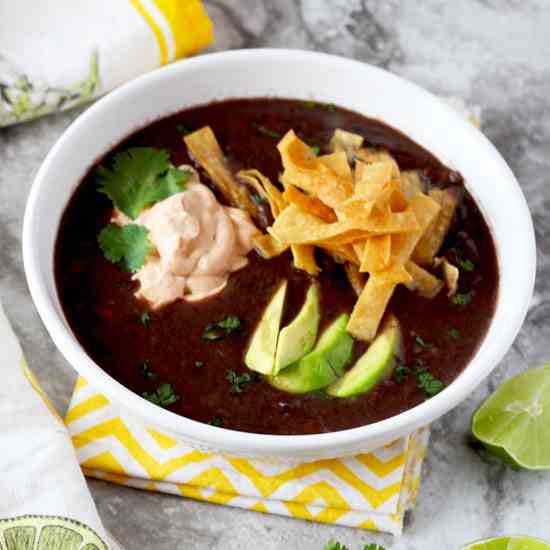 Black Bean Soup with Chipotle Crema