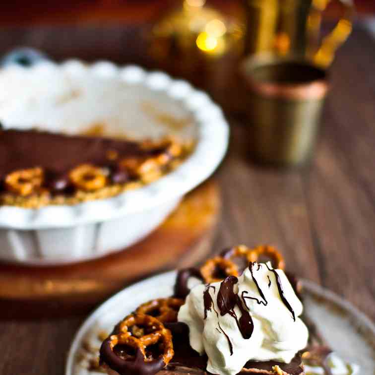 Chocolate Mousse Pretzel Pie