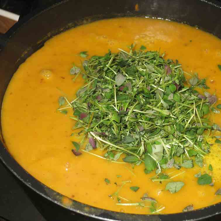 Sweet Potato Soup with Chia & Linseed