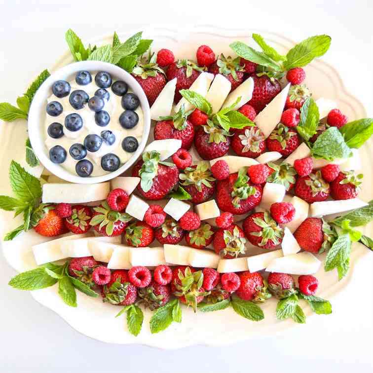 American Flag Fruit Platter