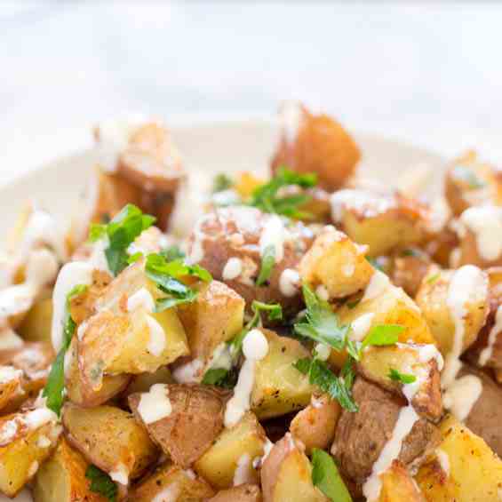 Roasted Potatoes With Horseradish Aioli