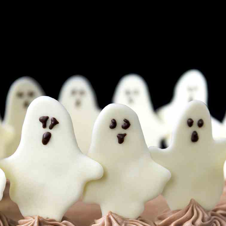 Dancing Ghosts Chocolate Coconut Cake