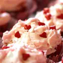 Strawberry Poke Valentine Cupcakes