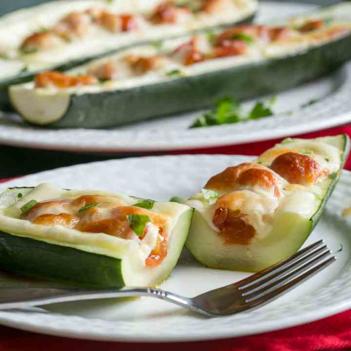 Zucchini Pizza Boats - Low Carb