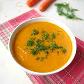 Roasted Carrot And Red Lentil Soup