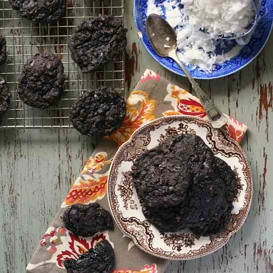 Dark Chocolate Coconut Cookies