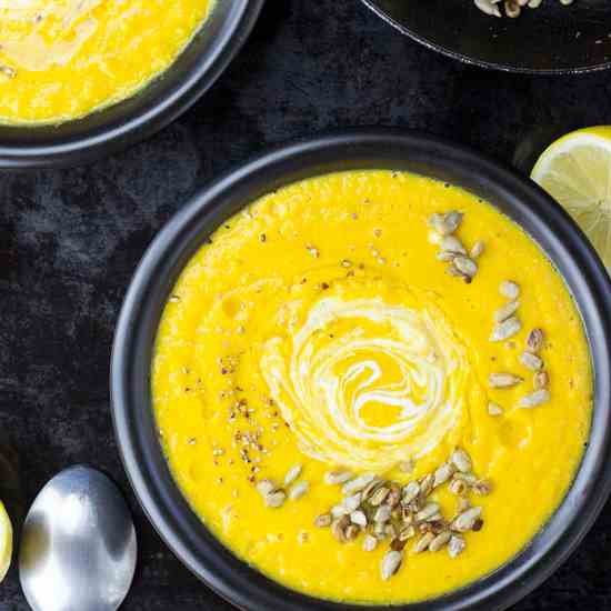 Curried Butternut Squash and Coconut Soup