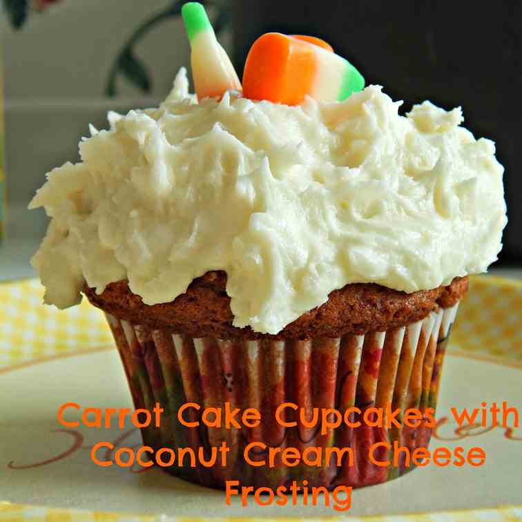 Carrot Cake Cupcakes w/Coconut Frosting