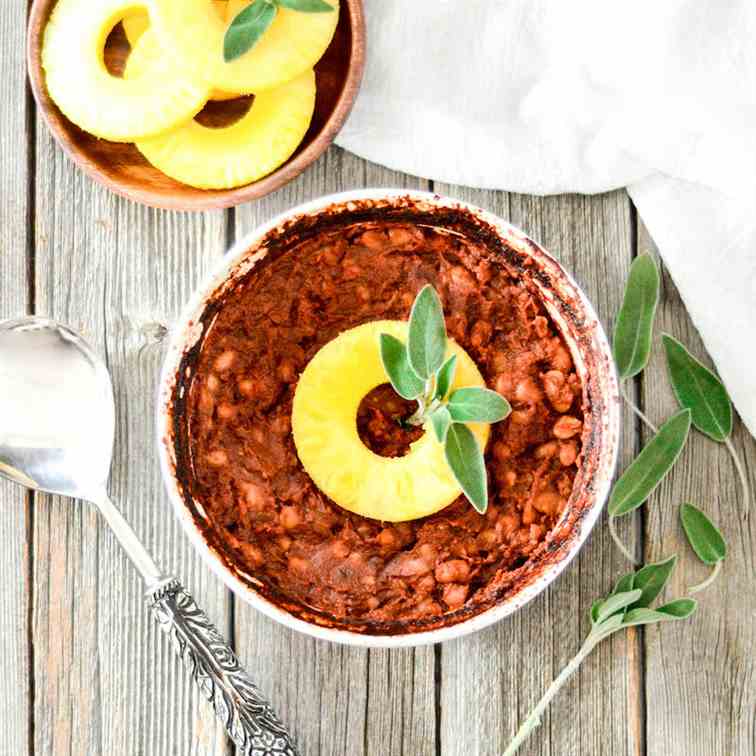 Vegan Baked Beans with Pineapple