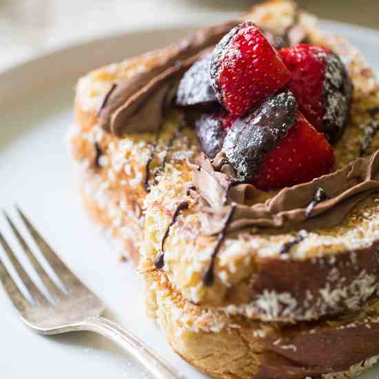 Chocolate Strawberry French Toast