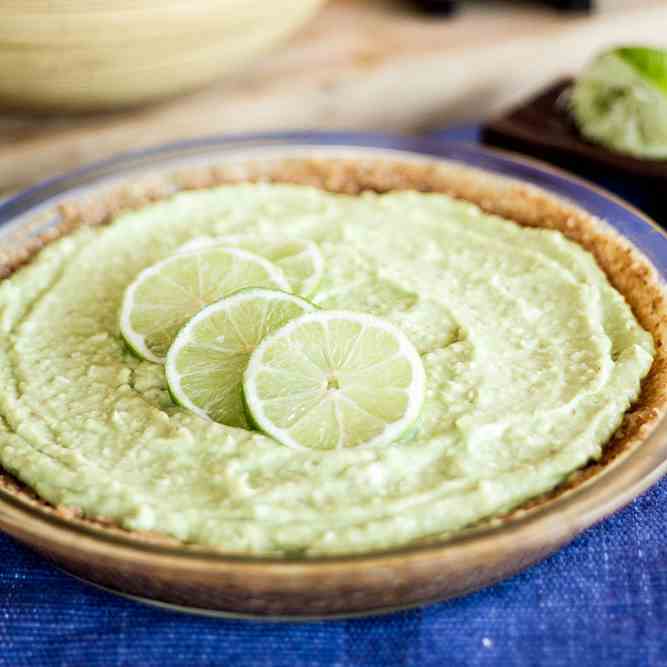 Raw Lemon Lime Avocado Pie