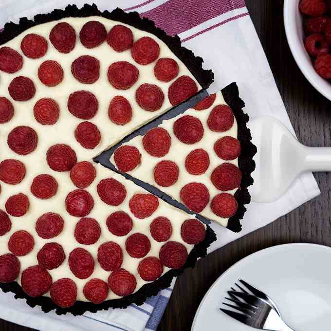No-Bake Raspberry White Chocolate Tart