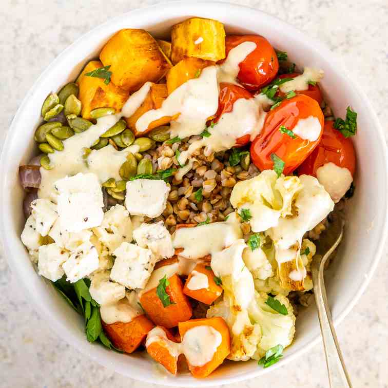 Buckwheat Bowls with Roasted Vegetables