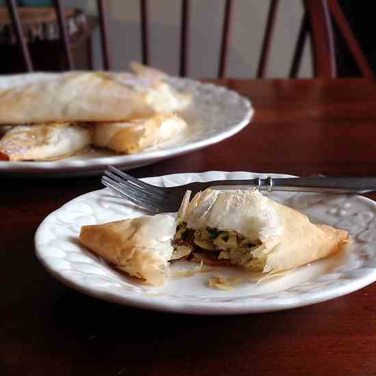 Chicken Phyllo Turnovers