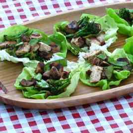 Chicken Filled Lettuce Cups.