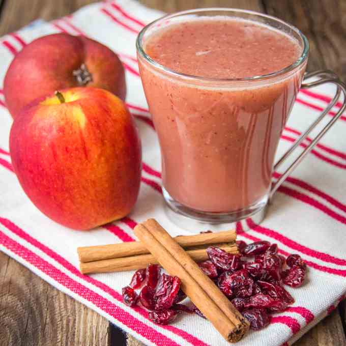 Cranberry and Apple Hot Smoothie