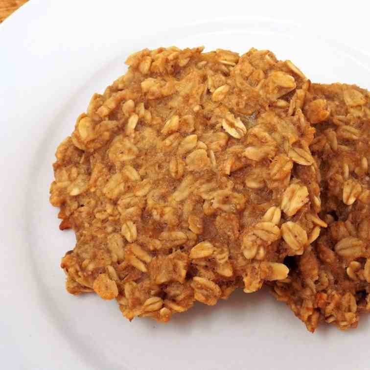Banana and Peanut Butter Oatmeal Cookies