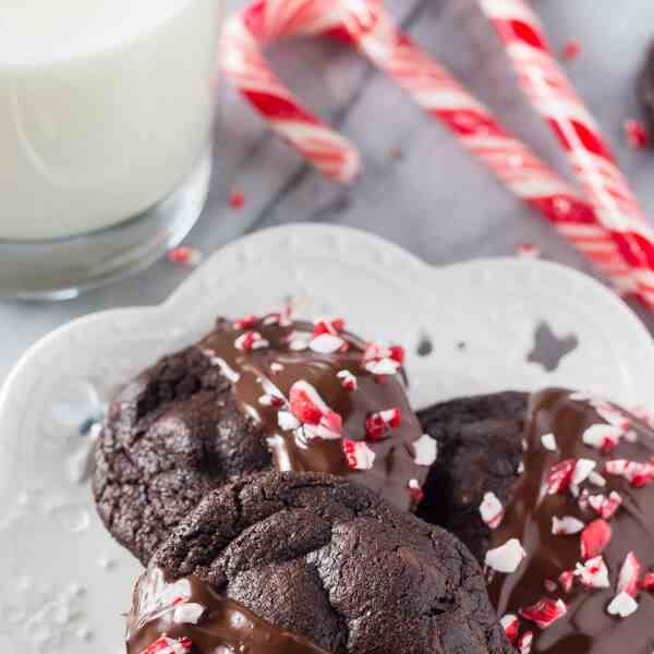 peppermint double chocolate cookies