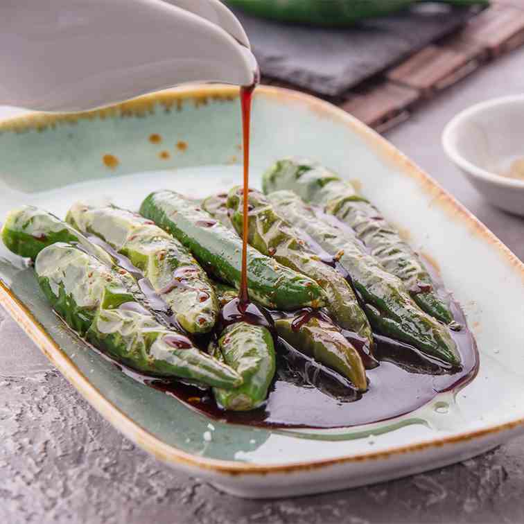Green Chilis with Sweet Soy Sauce