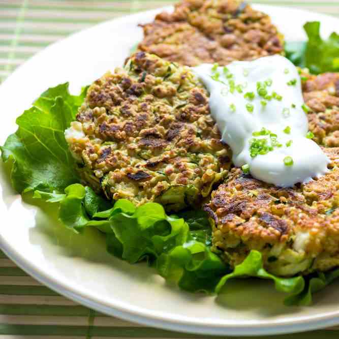 Spicy Courgette - Chickpea Burgers