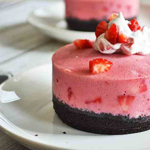 Strawberry Tofu Ice Cream Cake