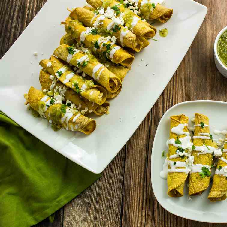 Baked Chicken - Cheese Taquitos