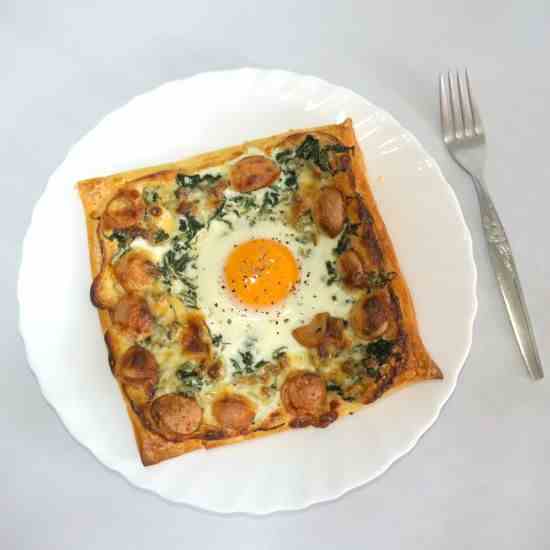 Truffle Spinach Egg Galette