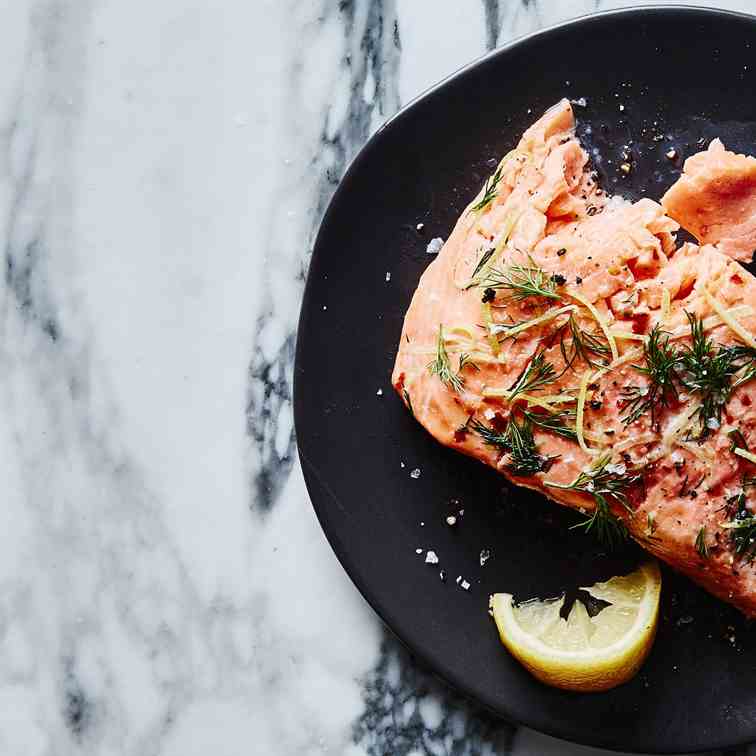 Sous Vide Salmon with Lemon and Dill