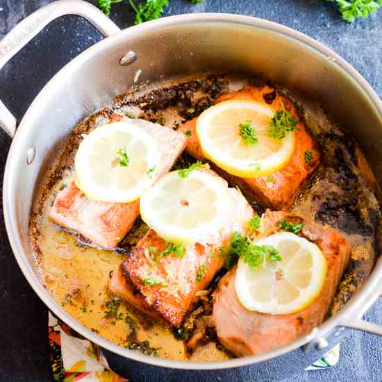 Salmon with Lemon Butter-